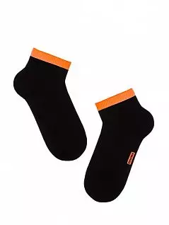 Комфортные носки из эластичной ткани Conte DTНсм7с37сп068 068_Черный/Оранжевый